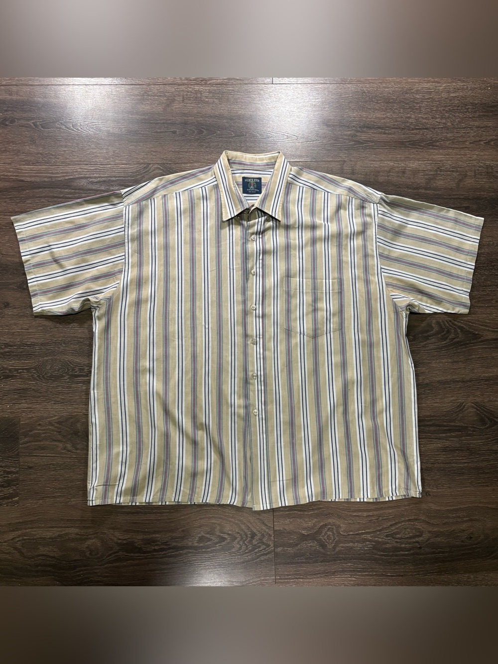 Vintage Brush Popper Western Short Sleeve Button Down Shirt Size XXXL